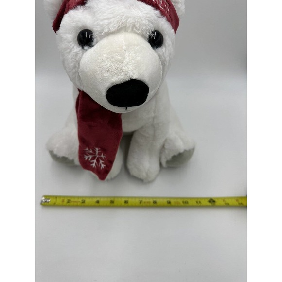 The Polar Express Plush Bear Stuffed Animal VHTF Red Snowflake Scarf & Hat 13" - Picture 10 of 10